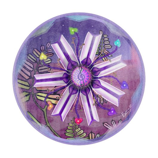 砂漠の花 カッティングボード (正面)