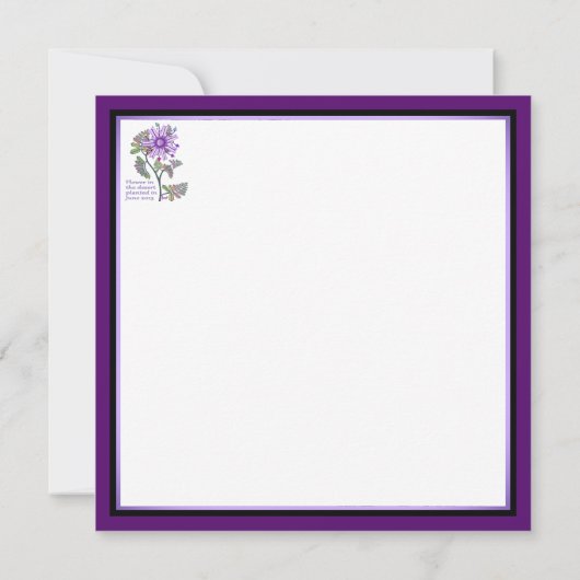 砂漠の花 カード (裏面)