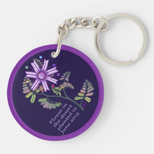 砂漠の花 キーホルダー (裏面)