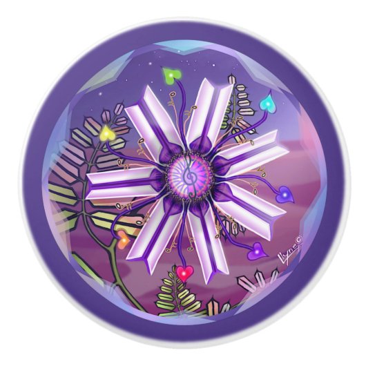 砂漠の花 セラミックノブ (正面)