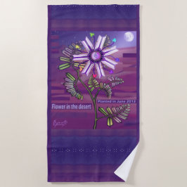 砂漠の花 ビーチタオル