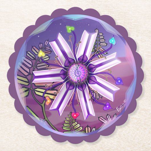 砂漠の花 ペーパーコースター (正面)