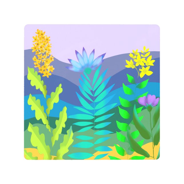 砂漠の花 メタルプリント (正面)