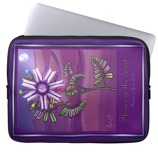 砂漠の花 ラップトップスリーブ (正面)