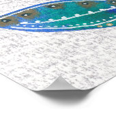 砂漠の花、水の色の混合メディアオリジナルアート ポスター (角)