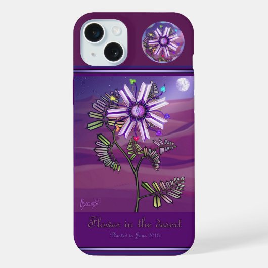 砂漠の花 iPhoneケース (裏面)