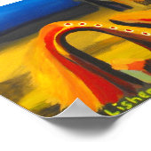 砂漠の芸術の中での夜 ポスター (角)