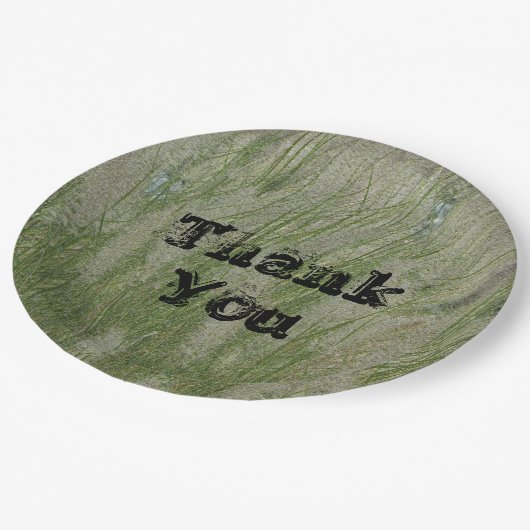 砂漠の草の感謝 ペーパープレート (アングル)