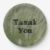 砂漠の草の感謝 ペーパープレート (正面)