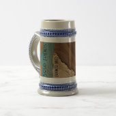 砂漠の蜃気トルコ石のオアシス テキスト ビールジョッキ (正面左)