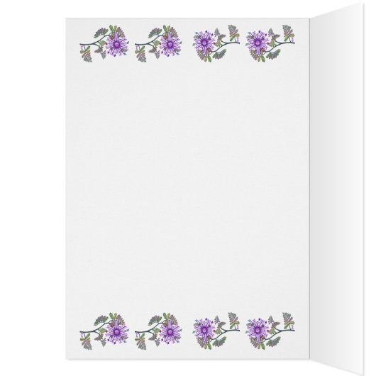 砂漠の誕生日カードの花 (内側 (左))