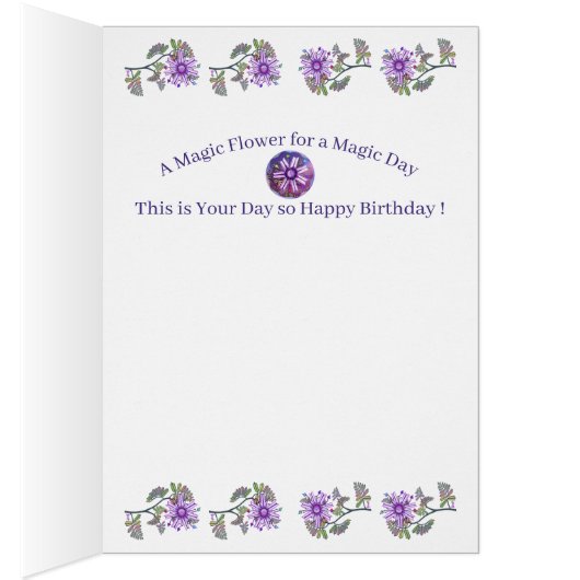 砂漠の誕生日カードの花 (内側 (右))