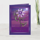 砂漠の誕生日カードの花 カード (正面)