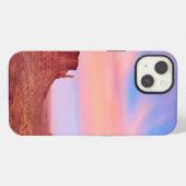 砂漠の谷を強い風で覆う iPhoneケース (裏面横)