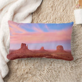 砂漠の谷上の強風 ランバークッション (ブランケット)