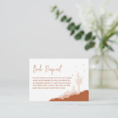 砂漠の赤ちゃんシャワーブックリクエストカード エンクロージャーカード (スタンド正面)