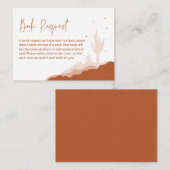砂漠の赤ちゃんシャワーブックリクエストカード エンクロージャーカード (正面/裏面)