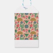 砂漠の赤面ピンクのフローラ赤ちゃんシャワー装飾 ギフトタグ (裏面)