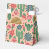 砂漠の赤面ピンクのフローラ赤ちゃんシャワー装飾 フェイバーボックス (裏面サイド)