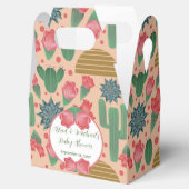 砂漠の赤面ピンクのフローラ赤ちゃんシャワー装飾 フェイバーボックス (オープン)
