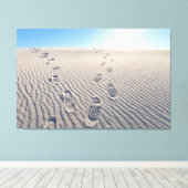 砂漠の足跡 キャンバスプリント (インサイチュ (ウッドフロア))