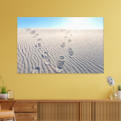 砂漠の足跡 キャンバスプリント (インサイチュ (リビング))