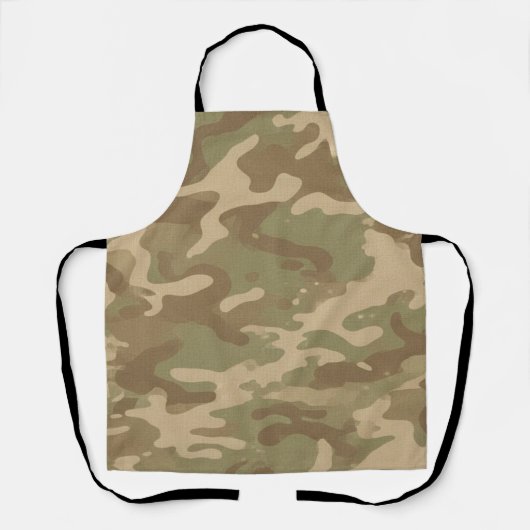 砂漠の軍用迷彩パターン エプロン (正面)