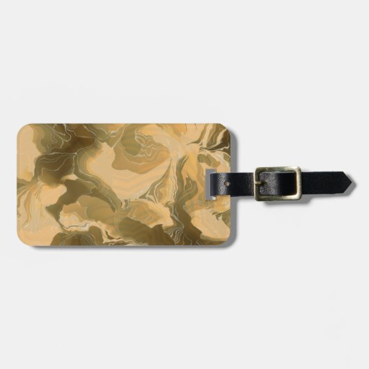 砂漠の迷彩柄のデザイン ラゲッジタグ (正面横)