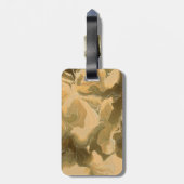 砂漠の迷彩柄のデザイン ラゲッジタグ (裏面縦)