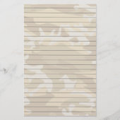 砂漠の迷彩柄の並べられた紙 便箋 (正面)