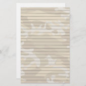 砂漠の迷彩柄の並べられた紙 便箋 (正面/裏面)