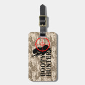 砂漠の迷彩柄の利得のハンター ラゲッジタグ (正面縦)