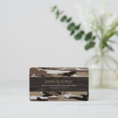 砂漠の迷彩柄パターン 名刺 (スタンド正面)