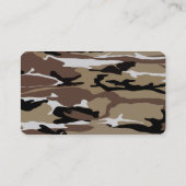 砂漠の迷彩柄パターン 名刺 (裏面)
