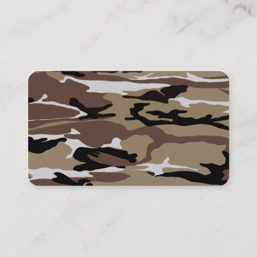 砂漠の迷彩柄パターン 名刺 (裏面)