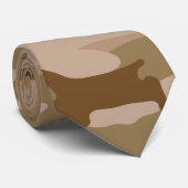 砂漠の迷彩柄 – ブラウンカモフラージュ ネクタイ (ロール)