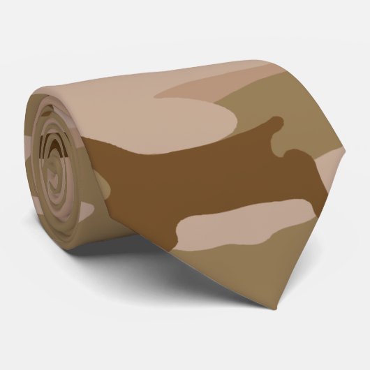 砂漠の迷彩柄 – ブラウンカモフラージュ ネクタイ (ロール)