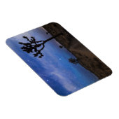 砂漠の道とジョシュアの木々を夜に マグネット (右側)