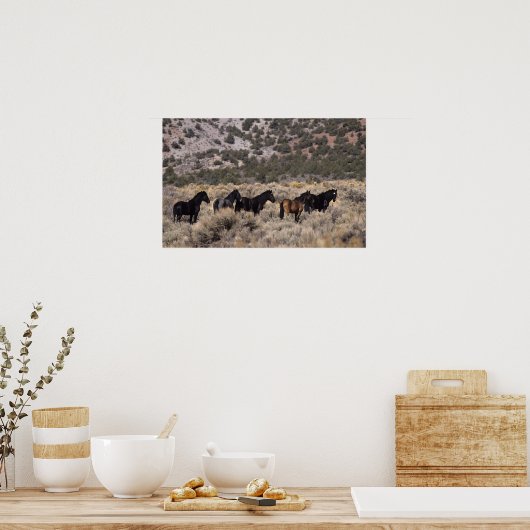 砂漠の野生のマスタングの馬2 ポスター (キッチン)