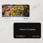 砂漠の野生の花の写真 名刺 (正面/裏面)
