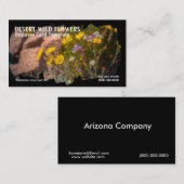 砂漠の野生の花の写真 名刺 (正面/裏面)