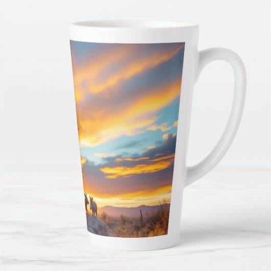 砂漠の野生の豚ジャバリナアリゾナ カフェラテマグ (右)