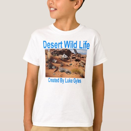 砂漠の野生生物 Tシャツ (正面)