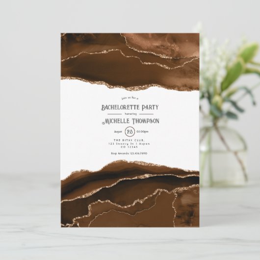 砂漠の金ゴールド水の色のゲートバチェロレッテ 招待状 (スタンド正面)