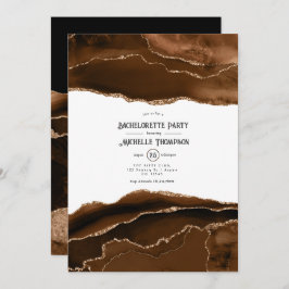 砂漠の金ゴールド水の色のゲートバチェロレッテ 招待状