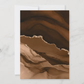 砂漠の金ゴールド水の色の瑪瑙カップルのシャワー 招待状 (裏面)