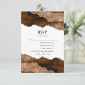 砂漠の金ゴールド瑪瑙の水の結婚色の 出欠カード (スタンド正面)