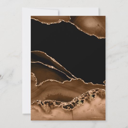 砂漠の金ゴールド瑪瑙の水の結婚色の 招待状 (裏面)