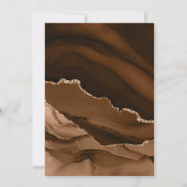 砂漠の金ゴールド瑪瑙ウォーターカラー結婚式招待状 招待状 (裏面)