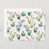 砂漠の開花のステップ|ピンクパターン ポストカード (正面/裏面)